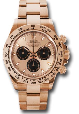 Replica Rolex Everose Gold Cosmograph Daytona 40 Watch 116505 Pink Index Dial